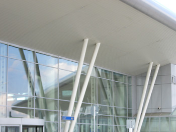 Dobner metal ceilings in sofia airport in bulgaria